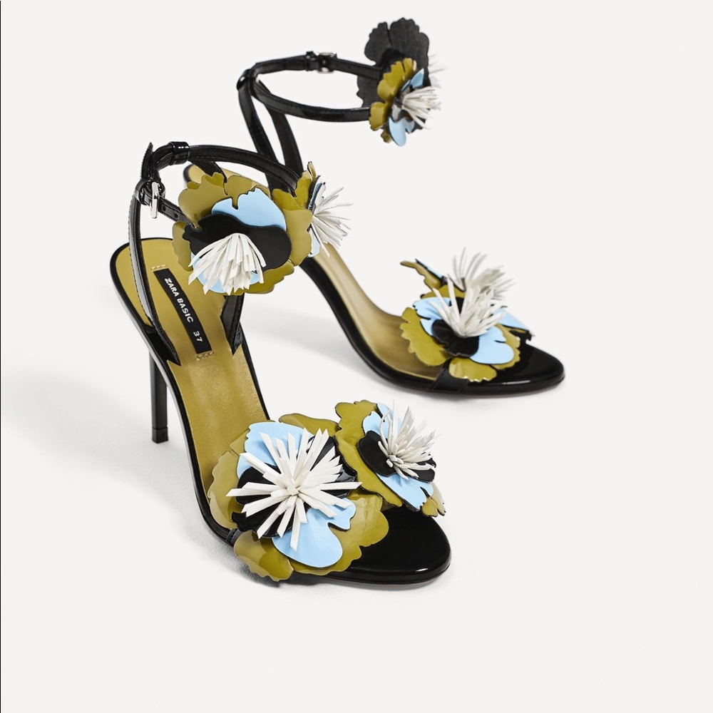 Zara Floral/Leaf Heels